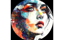 Bild - Colorful Woman Face