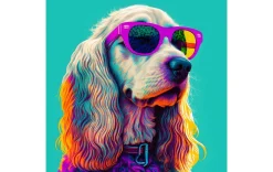 Bild - Dog With Sunglasses II