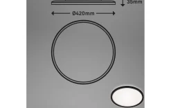 LED Deckenleuchte schwarz 42cm