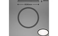 LED Deckenleuchte schwarz 29cm