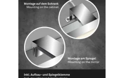 LED Spiegelleuchte Chrom