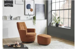 Moderner Sessel mit Hocker