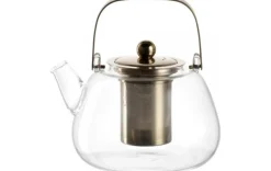 Teekanne mit Metallhenkel