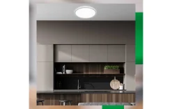 Ultraeffiziente LED Deckenleuchte weiß-chrom