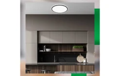 Ultraeffiziente LED Deckenleuchte weiß/schwarz